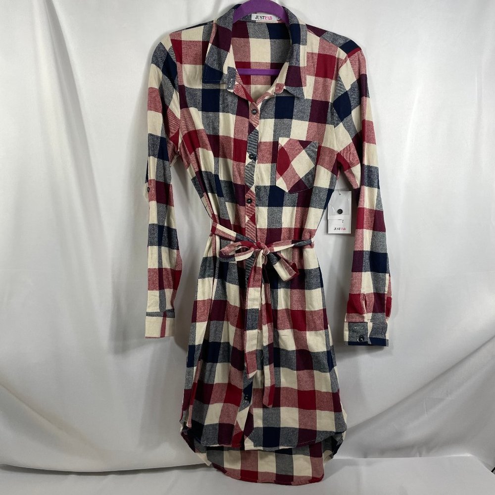 Just Fab size Large Flannel Dress/Tunic NWT
